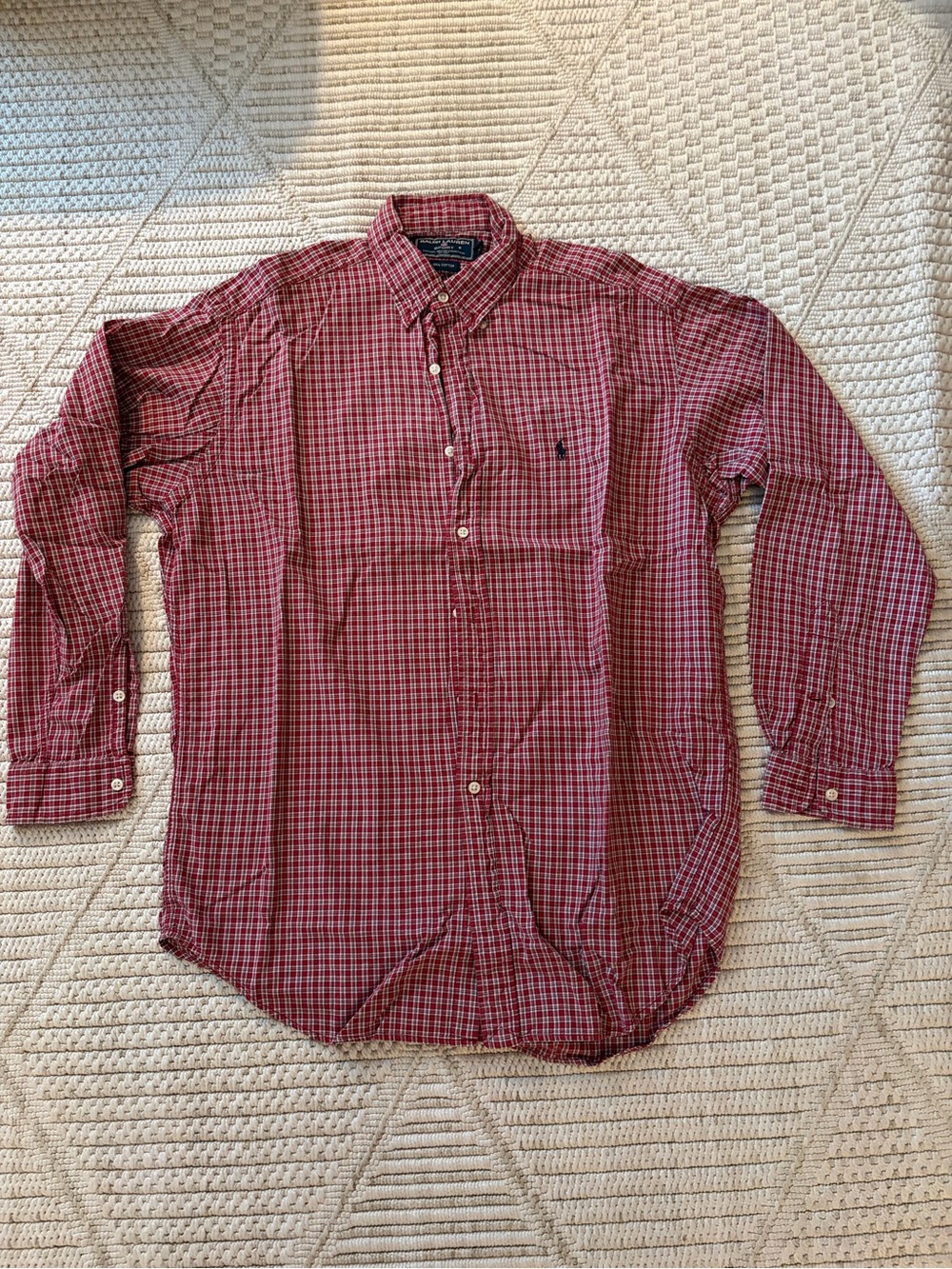 Ralph Lauren Red Plaid Button-Down Shirt